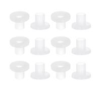 QUARKZMAN 12pcs Bridé Manchon Roulements 4mm Alésage 5mm OD 7mm Longueur Nylon Douilles pour Arbre, Blanc