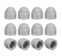 QUARKZMAN 12Pcs Cache-Écrous Hexagonaux, M4x7x9mm Capuchons De Protection En Plastique Pour Boulons Hexagonaux Pour Meubles D'Intérieur Et D'Extérieur Automobiles Décoration, Gris
