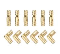 QUARKZMAN 12Pcs Charnière à Barillet Invisible en Laiton, 19x5mm Charnières, Support Pliable, Charnière Cylindrique Cachée pour Porte d'Armoire de Boîte à Souvenirs de Bricolage