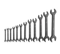 QUARKZMAN 12Pcs Clé À Double Extrémité Épaisse 5.5x7/8x10/9x11/12x14/13x15/14x17/16x18/17x19/18x21/19x22/24x27/30x32mm Clé Plate À Double Embout Métrique Pour Automotive Furniture