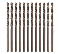 QUARKZMAN 12pcs Cobalt Perceuse Foret Hélicoïdal Mèches,2.6mm M35 Haute-Vitesse Acier Métrique Torsion Droit Tige Perceuse Embouts pour Métal Inox Acier Cuivre Aluminium Fonte