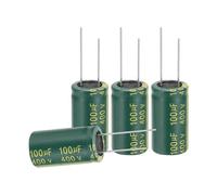 QUARKZMAN 12Pcs Condensateur Électrolytique Haute Fréquence 100UF 400V Avec Bornes Radiales En Aluminium 16 x 30mm Courant De Ripple Élevé Faible Impédance