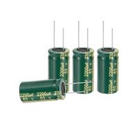 QUARKZMAN 12Pcs Condensateurs Électrolytiques Haute Fréquence 2200UF 63V Avec Bornes Radiales En Aluminium 18 x 35mm Courant De Ripple Élevé Faible Impédance