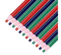 QUARKZMAN 12PCS Crayons Gras À Pelure Sans Aiguisage Rouge & Vert & Bleu | Marqueurs De Couleur Pour Verre Métal Plastique Papier, Crayons De Cire À Dessiner, Pour Colorier Dessiner Marquer