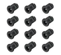 QUARKZMAN 12Pcs DC5525 Jack Alimentation, 30V 0.5A 5.5x2.5mm 2 Broches Connecteur Femelle Panneau Montage avec Écrou Métallique Rondelle pour Électronique, Noir 12x12x18.5mm