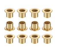 QUARKZMAN 12pcs Douille à Bride, Coussinet à Bride en Bronze Fritté, Douille à Collerette Auto-Lubrifiant 8x10x10mm(ID x OD x Longueur) pour Appareils Électriques Électroménager Machines