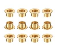 QUARKZMAN 12pcs Douille à Bride, Coussinet à Bride en Bronze Fritté, Douille à Collerette Auto-Lubrifiant 8x10x8mm(ID x OD x Longueur) pour Appareils Électriques Électroménager Machines
