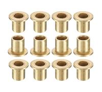 QUARKZMAN 12pcs Douille à Bride, Coussinet à Bride en Bronze Fritté, Douille à Collerette Auto-Lubrifiant 6x8x10mm(ID x OD x Longueur) pour Appareils Électriques Électroménager Machines