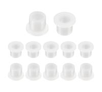 QUARKZMAN 12Pcs Douilles à Bride en Plastique ID 12,2mm X OD 17mm X Longueur 16mm Douilles en Nylon, Blanc