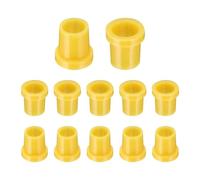 QUARKZMAN 12Pcs Douilles à Bride en Plastique ID 6,5mm X OD 8mm X Longueur 10,9mm Douilles en Nylon, Jaune