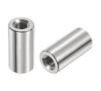 QUARKZMAN 12Pcs Écrous Ronds Connecteurs M5, 304 Acier Inoxydable Écrous D'Accouplement 20mm/0.79" Longueur Manchon Tige Barre Écrou Pour Support, M5x20x10mm