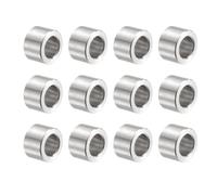 QUARKZMAN 12Pcs Entretoises en Acier Inoxydable 6,2 mm Alésage x 10 mm OD x 6 mm Longueur Bague de Vis Finition Lisse Entretoise Métallique Ronde pour Vis M6 Boulons et Tiges