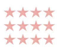 QUARKZMAN 12Pcs Étoiles Fer Repasser, Étoiles Brodées Coudre, Patch Décoratif Appliqué Pour DIY Sacs Dos Sacs Chapeaux Vêtements, 82mm Rose Clair