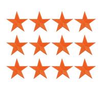 QUARKZMAN 12Pcs Étoiles Fer Repasser, Étoiles Brodées Coudre, Patch Décoratif Pour Réparation Applique Pour DIY Artisanat Sacs Dos Sacs Chapeaux Vêtements, 82mm Orange