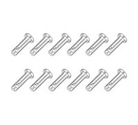 QUARKZMAN 12pcs M3x10mm Goupilles à Trou Unique, Goupille de Verrouillage Acier Inoxydable 304, Goupilles à Tête Plate de Chape pour Verrou Remorque Réparation Fixation Mécanique Équipement