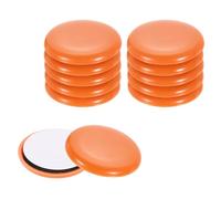 QUARKZMAN 12Pcs Patins De Meuble, 1-3/4 Pouce Ronds Autoadhésifs Patins De Déplacement De Meuble pour Tapis Protège-Plancher pour Sols Tapissés Carrelés Vinyl Parquet, Orange
