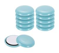 QUARKZMAN 12Pcs Patins De Meubles, 1-1/4 Pouce Ronds Auto-Adhésifs Tapis Patins De Déplacement De Meubles Protège-Sols pour Tapis Carrelage Vinyl Parquets, Bleu Ciel