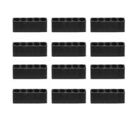 QUARKZMAN 12pcs Porte-Embouts Plastique Hexagonal 5 Trou 1/4 Pouce Boitier De Rangement Pour Embouts De Perceuse Compatible Avec Tout Embout Metallique Hexagonal 1/4", Noir