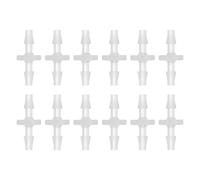 QUARKZMAN 12Pcs Raccord en Plastique À Crépines, 1/8" x 1/8" Connecteur De Tuyau À Crépines Raccord Adaptateur Éclisse Réparateur Adaptateur Union pour Réparation De Tuyau À Carburant Gaz Liquide Air