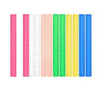 QUARKZMAN 12pcs Règles En Plastique 12" (30cm) Règle Droite Outil De Mesure Pouces Et Centimètres Pour Maison Bureau Salles De essin Technique,