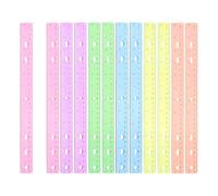 QUARKZMAN 12pcs Règles En Plastique 12" (30cm) Règle Droite Transparente Outil De Mesure Pouces Et Centimètres Avec Trou Pour Maison Bureau Salles De essin,