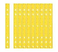 QUARKZMAN 12pcs Règles En Plastique 12" (30cm) Règles Droites Transparentes Outil De Mesure Pouces Et Centimètres Avec Trou Pour Maison Bureau Salles De Classe Dessin, Jaune