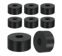 QUARKZMAN 12Pcs Rondelle Caoutchouc 30 mm OD x 10 mm ID x 15 mm Épaisseur Entretoise Plastique Plates Anti-Vibrations Rond pour Machines Industrielles Domestiques
