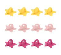 QUARKZMAN 12Pcs Support pour Téléphone en Forme D'Étoile (1 Pouce) - Support Adhésif pour Doigt Anneau pour Smartphones Porte-Clés Charm Loop pour Accessoires De Coque De Tablette DIY, Rose