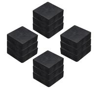 QUARKZMAN 12Pcs Tampons en Caoutchouc Anti-Vibrations, Tampon Dur, 50mm Carré Tapis d'Isolation des Vibrations, 20mm Épaisseur Blocs en Caoutchouc Antidérapants, Anti-Bruit pour HVAC