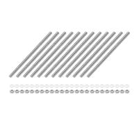 QUARKZMAN 12pcs Tige Filetée Complète M5 x 100mm Longueur, Tiges Filetées Complète Filetage à Droite en Acier Inoxydable 201 avec Écrous Rondelle Plate pour Serre-Joints Crochets U-Boulons