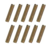 QUARKZMAN 12Pcs Tiges Filetées Entièrement en Acier au Carbone 1/4x1" pour Assemblage de Meubles, Fixation de Garde-Corps de Jardin, Connexion de Cadre, Revêtement en Zinc Coloré