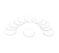 QUARKZMAN 12pcs Verre de Montre en Cristal, 32.5mm Lentille en Verre Plat Rond pour Cadran de Montre, Pièces de Rechange pour Réparation D'Horloger, Transparent