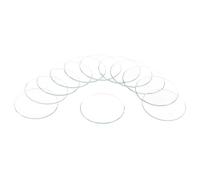 QUARKZMAN 12pcs Verre de Montre en Cristal, 34.5mm Lentille en Verre Plat Rond pour Cadran de Montre, Pièces de Rechange pour Réparation D'Horloger, Transparent