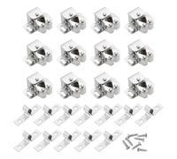 QUARKZMAN 12Pcs Verrou Meuble Double Roulement, Verrou D'Arret Pince Fermeture Magnetique Quincaillerie Pour Meuble Cuisine Porte Placard, Nickel
