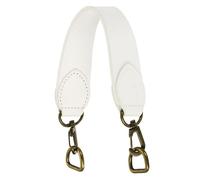 QUARKZMAN 13 inch Sangle De Sac en PU, 1.18 inch Large Sangle Courte De Remplacement pour Sac À Main Accessoires DIY avec Fermoir Tournant pour Sac À Bandoulière, Blanc