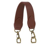 QUARKZMAN 13 inch Sangle Sac en Cuir PU, 1.18 inch Large Courte Sangle Remplacement pour Sac À Main DIY Accessoires Fabrication Sac avec Fermoir Tournant pour Sac À Bandoulière, Coffee