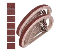 QUARKZMAN 13mm x 457mm Bandes de Ponçage, 28 Pcs 36/40/60/80/120/180/240 Grains Bande Abrasive en Oxyde d'Aluminium pour Travail du Bois, Polissage Métallique, Affûteuse de Couteaux