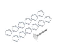 QUARKZMAN 13Pcs Set Emporte-Pièces Métalliques, Emporte-Pièces en Alliage d'Aluminium avec Pressoir pour Gâteau Fondant Biscuit Sandwich, Forme de Fleur de Prunier Argenté