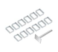 QUARKZMAN 13Pcs Set Emporte-Pièces Métalliques Rectangle Argenté | Emporte-Pièce En Alliage D'Aluminium Pour Biscuits Avec Tampon Pour Faire Des Gâteaux Fondants Biscuits Sandwich