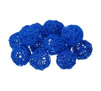 QUARKZMAN 14Pcs Boules En Rotin Bleues Pour Centrepied De Bol 2 Pouces De Diamètre Orbes En Branche De Rotin Sphères Décoratives Pour Vase Table À Manger Décoration De Mariage