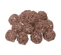 QUARKZMAN 14Pcs Boules En Rotin Brun Pour Centre De Table 1.2 Pouce De Diamètre Orbes En Rotin Sphères Décoratives Pour Vase Décoration De Table À Manger Pour Mariage