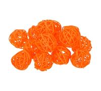 QUARKZMAN 14Pcs Boules En Rotin Orange Pour Centre De Table 1.2 Pouce De Diamètre Orbes En Rotin Sphères Décoratives Pour Vase Maison Table À Manger Décoration De Mariage