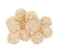 QUARKZMAN 14Pcs Boules Naturelles En Rotin Pour Centre De Table 2 Pouces Dia Boules En Rotin Branches Sphères Décoratives Pour Vase Table À Manger Décoration De Mariage