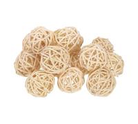 QUARKZMAN 14Pcs Boules Naturelles En Rotin Pour Centre De Table De Bol 1.2 Pouce Dia Orbes En Brindilles De Rotin Sphères Boules Décoratives Pour Vase Décoration De Table À Manger Mariage