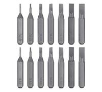 QUARKZMAN 14pcs Jeu Embouts Tournevis À Fente SL1.0-SL4.0 Tige Hexagonale 1/4" Longueur 28mm Acier S2 Magnétique Embouts À Tête Plates Manuels Réparation Précision