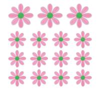 QUARKZMAN 15 Pcs Patchs A Repasser Fleur Marguerite, 6.5cm Mignons Patchs Brodés Appliqués Pour Réparation Vêtements Sac à Dos Chaussures Décoration, Rose
