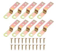 QUARKZMAN 15 Pcs Support D'angle En Forme De Z, 0.4 Pouce Équerre Pour Cadre Photo Attache Étagère Fixation Avec Vis Pour Meubles, Couleur Zinc