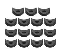 QUARKZMAN 15 Pièces de Rondelles Rondes en Plastique, 9 mm x 28 mm x 7 mm, Rondelle Concave en PE Noir, Espaceur de Quincaillerie de Machine de Fixation pour Tube Rond