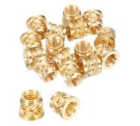 QUARKZMAN 15 Pièces D'Insert Fileté, M5 x 6.9mm H x 7.1mm OD Laiton Métrique À Collerette Canelée Écrous En T Filetés Femelle Insert Thermo-Encastrable Pour Composants