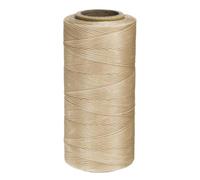 QUARKZMAN 150D 0,8 mm Fil Ciré Plat Fil de Couture 260 Mètres Polyester Cuir Couture Fil Ciré à la Main pour Couture en Cuir Reliure de Livre Bricolage Couleur Kaki Clair